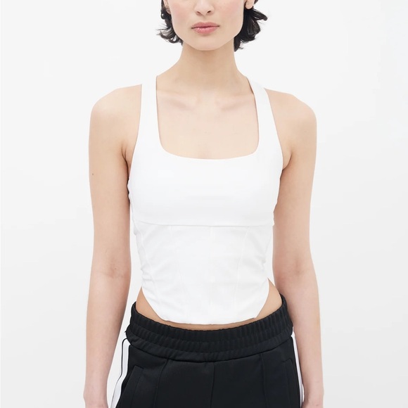 New balance x STAUD White Corset Sport Tank Top - Picture 5 of 7